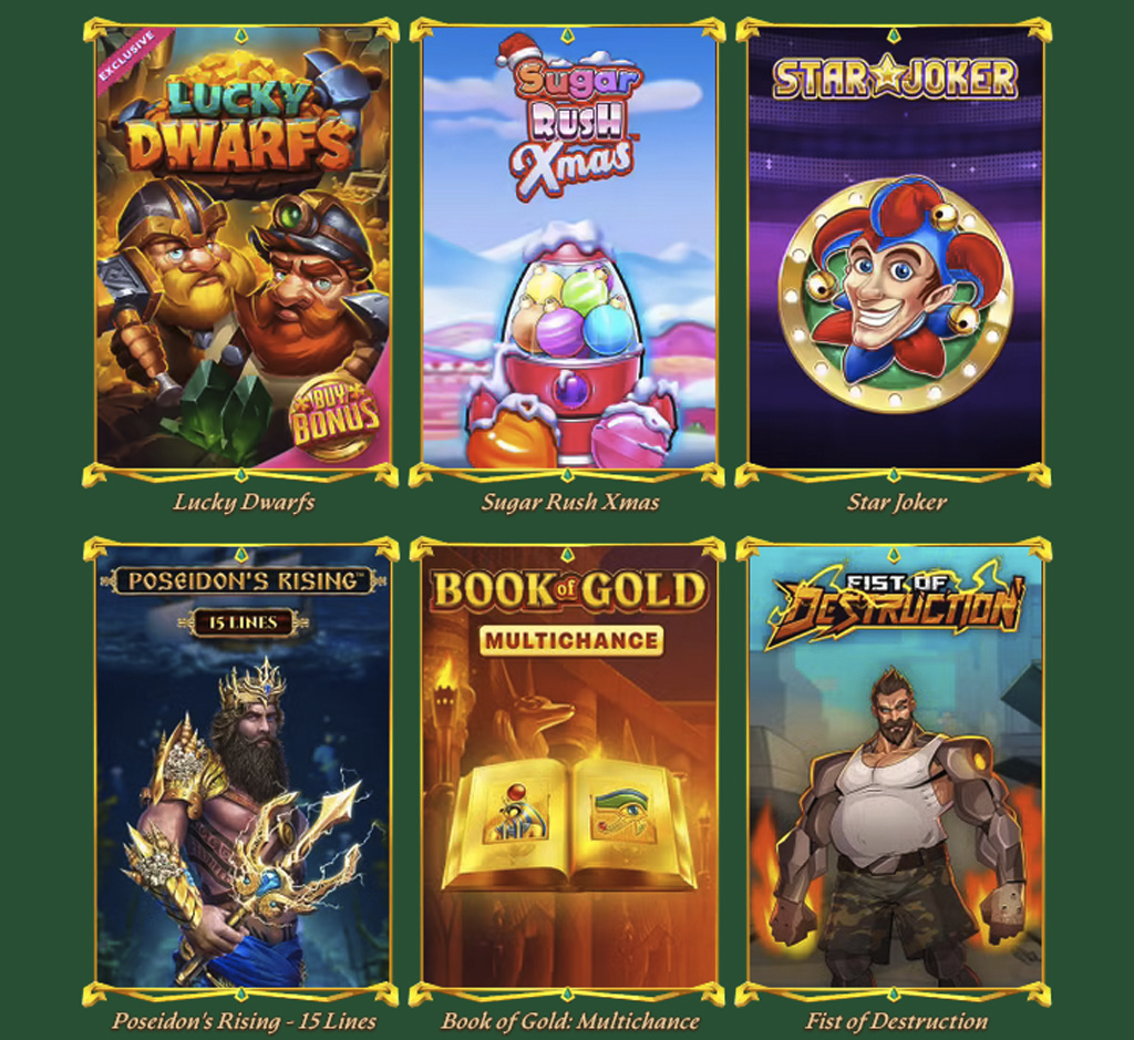 Greenluck Spielautomaten auf dem Desktop